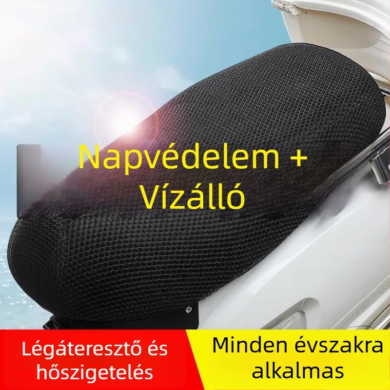 Pengyi Ülésvédő elektromos járművekhez és motorkerékpárhoz | Négy évszakos univerzális | Anyag: Egyéb; Töltet: Egyéb; Modell: Motorcycle Breathable Seat Cover (10)