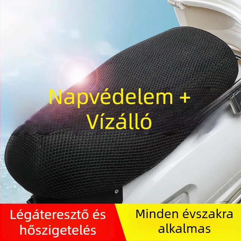 Pengyi Ülésvédő elektromos járművekhez és motorkerékpárhoz | Négy évszakos univerzális | Anyag: Egyéb; Töltet: Egyéb; Modell: Motorcycle Breathable Seat Cover (10)
