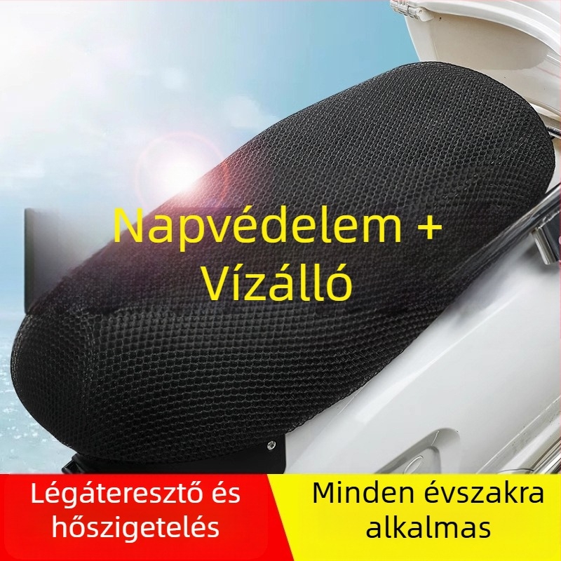 Pengyi Ülésvédő elektromos járművekhez és motorkerékpárhoz | Négy évszakos univerzális | Anyag: Egyéb; Töltet: Egyéb; Modell: Motorcycle Breathable Seat Cover (10)
