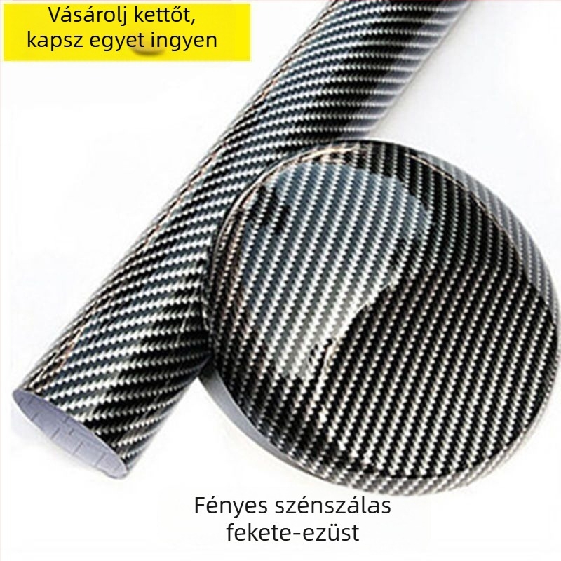 5D szénszálas vinyl fólia autó belső és külső részéhez – fekete, 3D szénszálas effekt