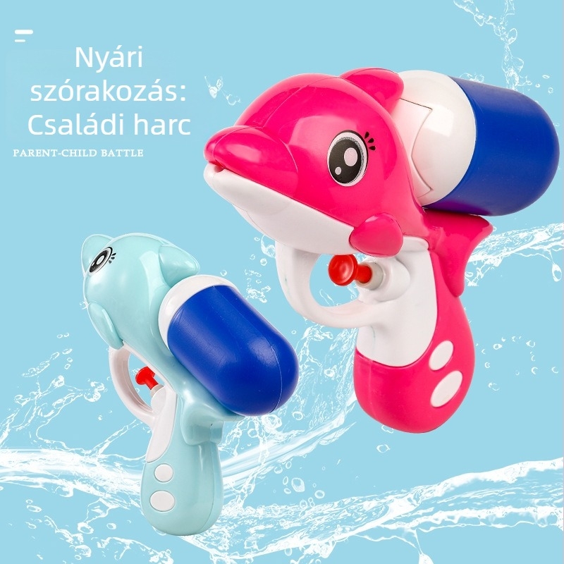 Gyerekeknek szánt vízipisztoly – műanyag, 15×11 cm, vízsugár, 4–6 éveseknek