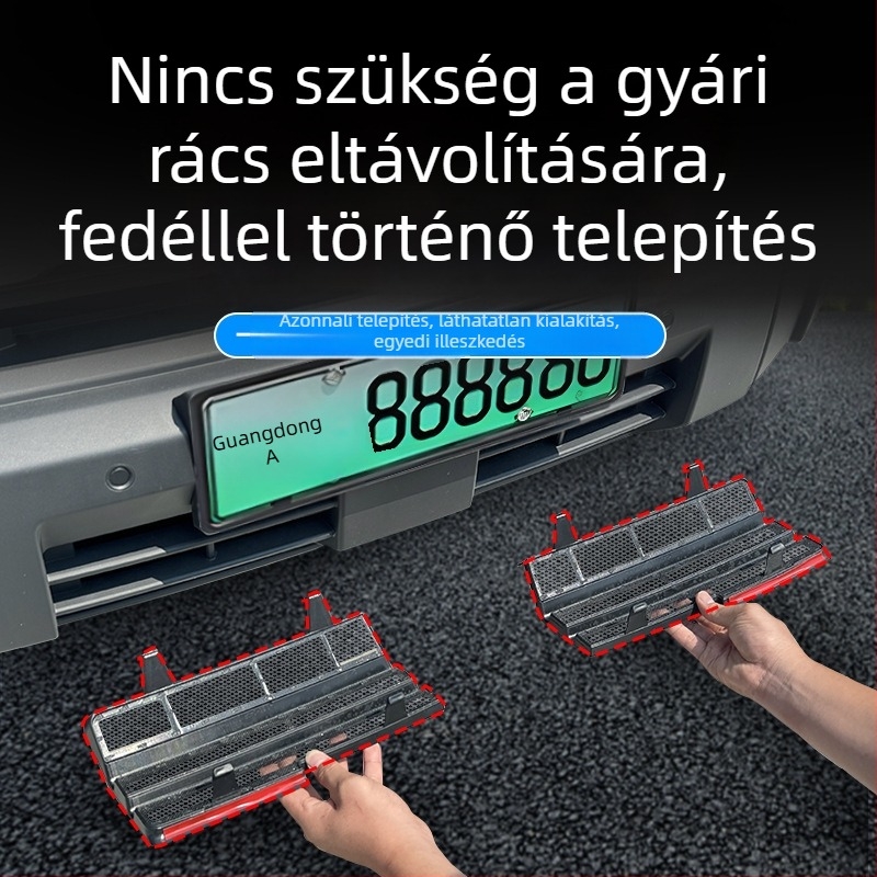 Chery ICAR03-hoz illeszkedő első radiátor rács dekoratív sáv rovarvédő hálóval | Anyag: ABS | Kompatibilitás: Chery ICAR03