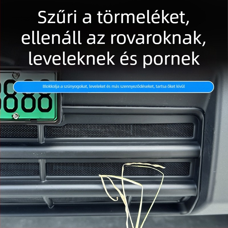 Chery ICAR03-hoz illeszkedő első radiátor rács dekoratív sáv rovarvédő hálóval | Anyag: ABS | Kompatibilitás: Chery ICAR03