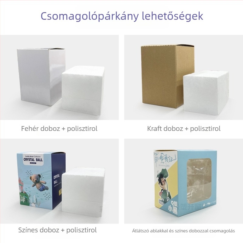 Személyre szabott gyanta hókristály gömb dísz — testre szabható világítás és zene, geometriai forma, modern minimalista stílus