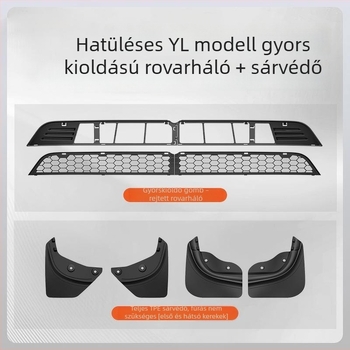 Tesla Model Y hatüléses verziójához rovarháló a motorháztetőfedélhez és a hűtőmaszk védelmére – levegő beömlő védő