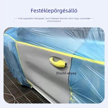 Autófényezéshez maszkoló film | Anyag: PE + japán papír; Magas hőmérséklet-tűrés; Porálló védőfilm; 3 éves garancia