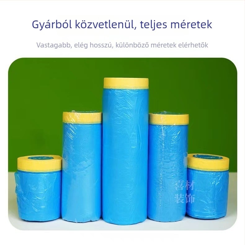 Autófényezéshez maszkoló film | Anyag: PE + japán papír; Magas hőmérséklet-tűrés; Porálló védőfilm; 3 éves garancia