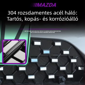Mazda EZ60 első grillszúnyogháló — gumírozott + szénacél konstrukció, leválasztható csipesz, márka Gangnuo