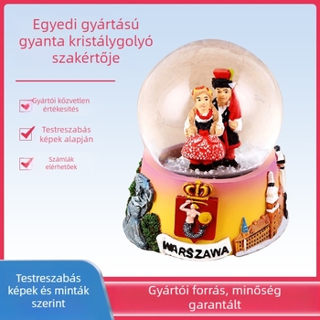 Sanma Műgyanta Hógömb Zenés Doboz – Festett Kivitel, Anyag: Műanyag/Gyanta, Logó Nyomtatott