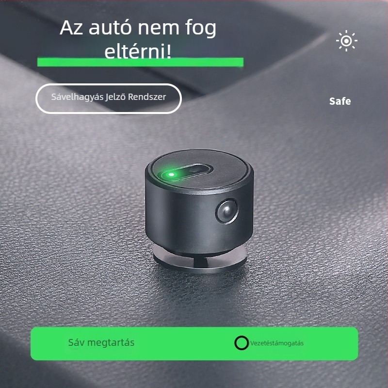 Sávelhagyás figyelmeztető rendszer LED kiegészítő fénnyel — ABS belső alkatrészek, könnyű beépítés, általános autómodellekhez