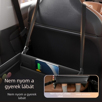Autóba szerelhető gyermekbiztonsági ülés étkezőasztal — bőr, összecsukható, vízálló, testre szabható, többfunkciós tároló
