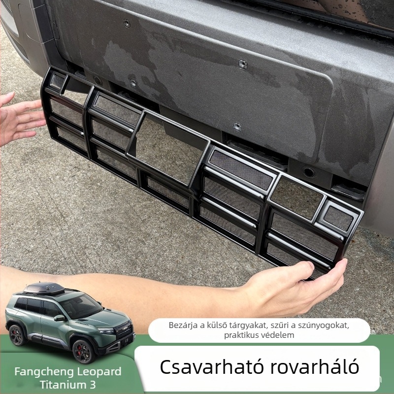 BYD Fangchengbao Titanium 3 hátsó csomagtér védőcsík rovarhálóval – ABS műanyag, Junmiao