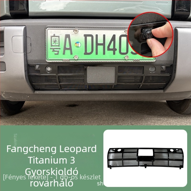 BYD Fangchengbao Titanium 3 hátsó csomagtér védőcsík rovarhálóval – ABS műanyag, Junmiao