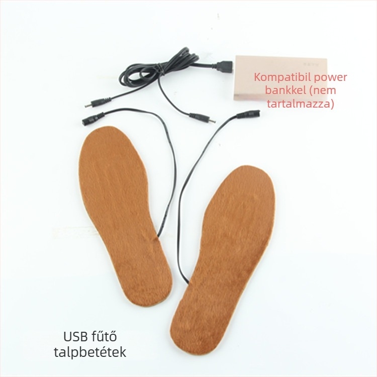 Unisex USB Melegítő talpbetét (USB-ellátás, fűtés, teljes talpbetét, gyapjúfilc)