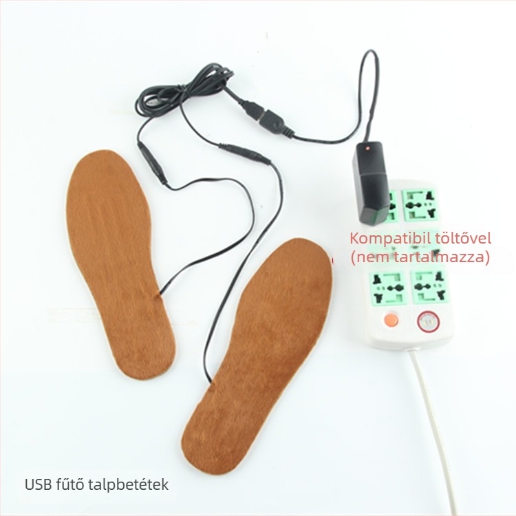 Unisex USB Melegítő talpbetét (USB-ellátás, fűtés, teljes talpbetét, gyapjúfilc)