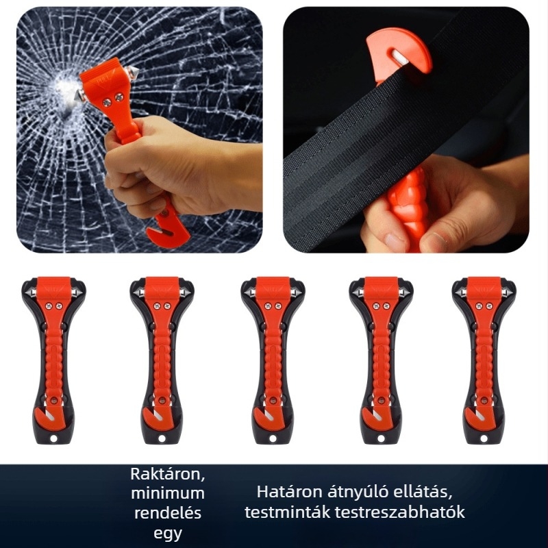 Autómentő eszköz – biztonsági kalapács üveghez, mini ABS, súly 150 g, eredet Ningbo, testreszabható feldolgozás