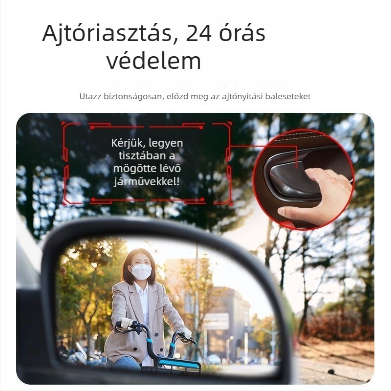 Autóajtó nyitásához tervezett hangalapú biztonsági szenzor hátsó forgalom figyelmeztetéssel