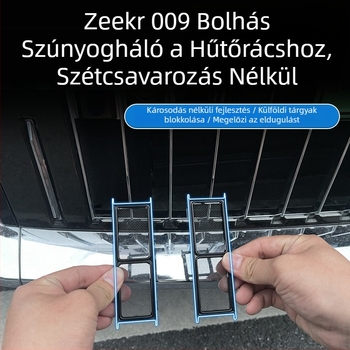 Zeekr 22-25 rovarvédő háló, középső háló a víztankhoz, kampós szerelés; Anyag: ABS keret + rozsdamentes acél háló; Üzemidő: 3–5 év