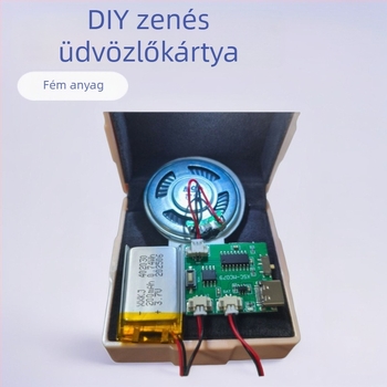 Kézzel készített fémből készült USB-MP3 zenemozgás felvétellel, zenei dobozhoz