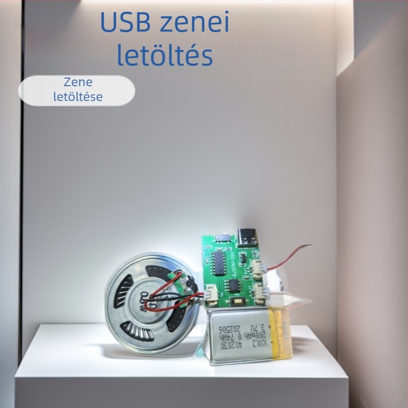 Kézzel készített fémből készült USB-MP3 zenemozgás felvétellel, zenei dobozhoz