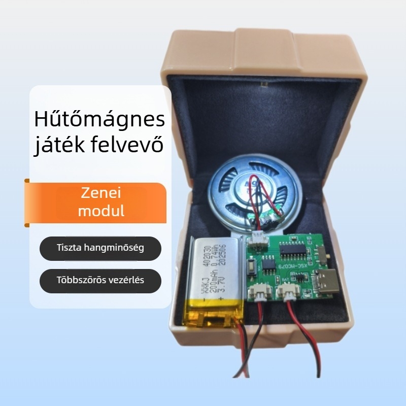 Kézzel készített fémből készült USB-MP3 zenemozgás felvétellel, zenei dobozhoz