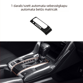 ABS váltópanel a Honda Civic 10. generációjához, központi konzol panel, kompatibil 2016-2021 hatchback és sedan modellekkel, súly 16 g