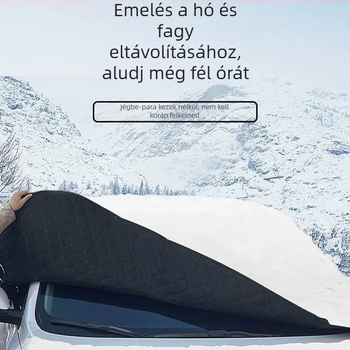 Elektromos négykerekű jármű előre néző hóvédő takaró, univerzális illeszkedés, vastag alumniumfólia, teleszkópos szerelés, védelem az első részhez