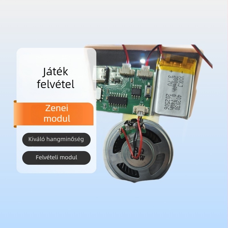 Karácsonyi zenés doboz intelligens zenepchippel, fémből készült testtel, kézzel készített, logó nyomtatás lehetséges