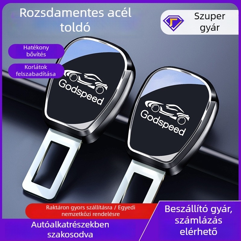 Weiyis autóülés-biztonsági öv hosszabbító - modell A-8, anyagok: rozsdamentes acél és ABS, testreszabás elérhető, logó nyomtatás lehetséges