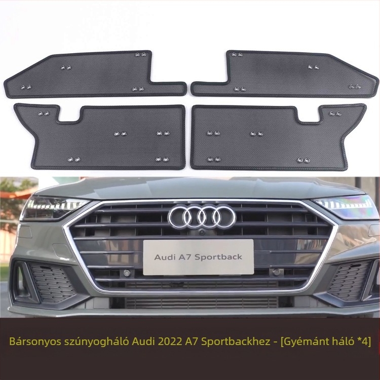 Rozsdamentes acél autó rovarvédő háló Audi A7/A7 Sportbackhez, 0,2 mm nyílás, 0,5 mm huzal átmérő, Yufuhua márka, élettartam 1000
