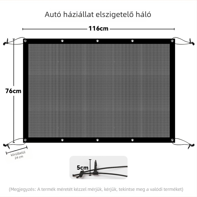 Jun Chang hátsó üléshez tartó autóelválasztó háló, modell L3958, logó nyomtatása lehetséges