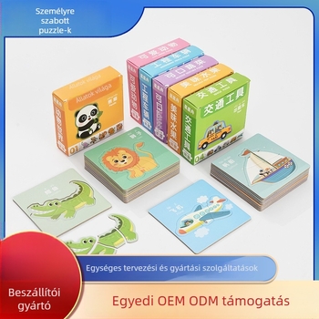 Lapos puzzle gyerekeknek, 2–3 éveseknek, kép alapján személyre szabott, papírból készült, fejlesztő puzzle