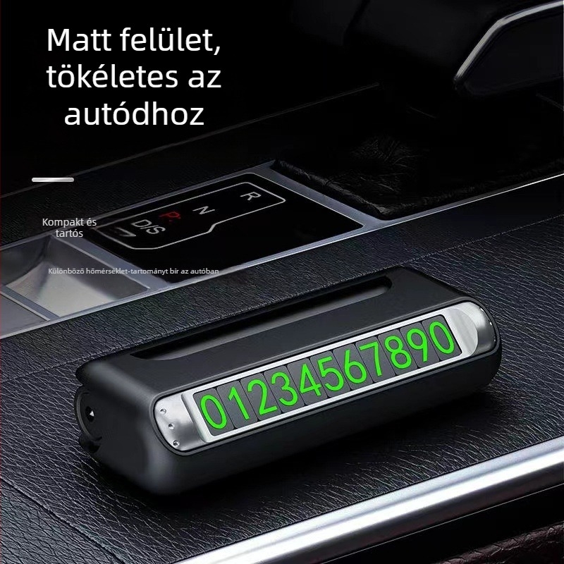 Négyfunkciós autóbiztonsági eszköz: üvegbetörő, LED zseblámpa, parkolókártya; anyag: fém+ABS