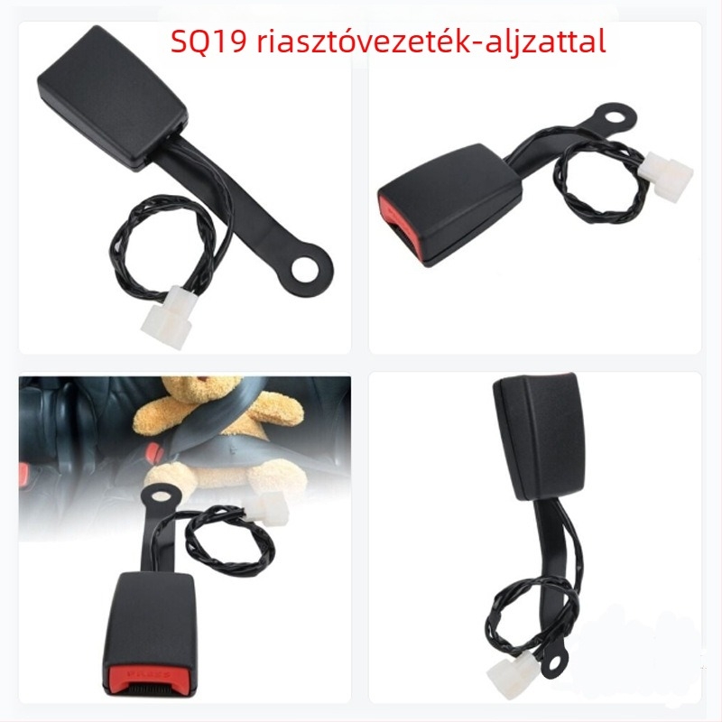 Autóbiztonsági övcsat csatlakozója riasztó jel bázissal és vezetékkel, normálisan zárt dugaszoló alap