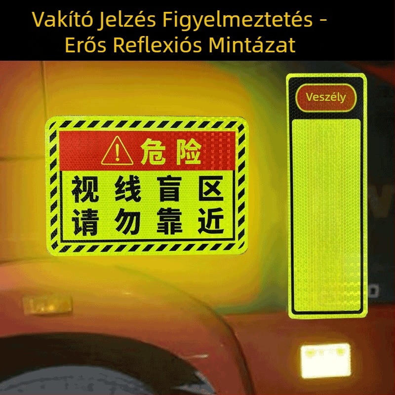 Reflexiós teherautó matrica — éjszakai figyelmeztetés, személyre szabott kreatív dizájn • Anyag: matrica • Típus: 1 • Telepítés: ragasztás