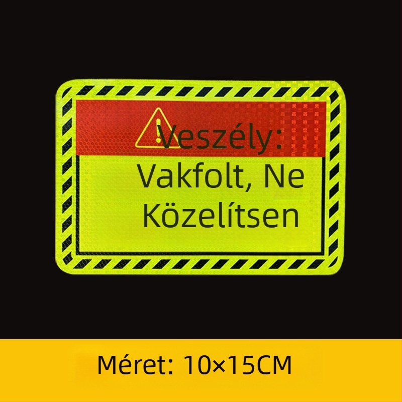 Reflexiós teherautó matrica — éjszakai figyelmeztetés, személyre szabott kreatív dizájn • Anyag: matrica • Típus: 1 • Telepítés: ragasztás