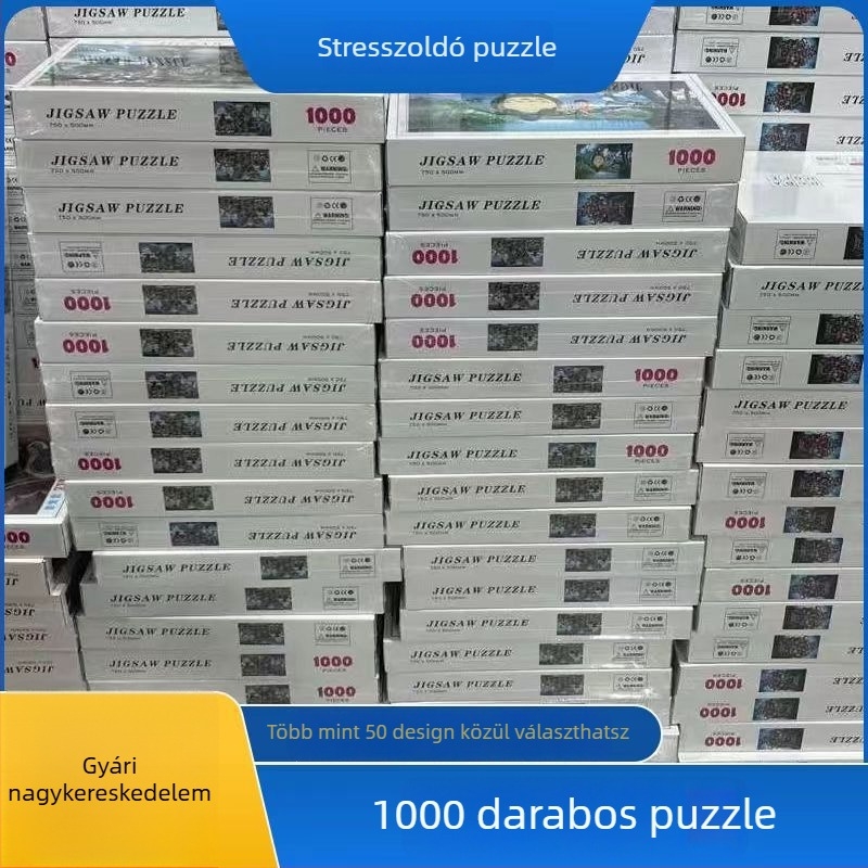 1000-darabos puzzle Cartoon karakterekkel – oktatási síkpuzzle papírból, DIY-barát, testreszabható minták, 7–14 éveseknek