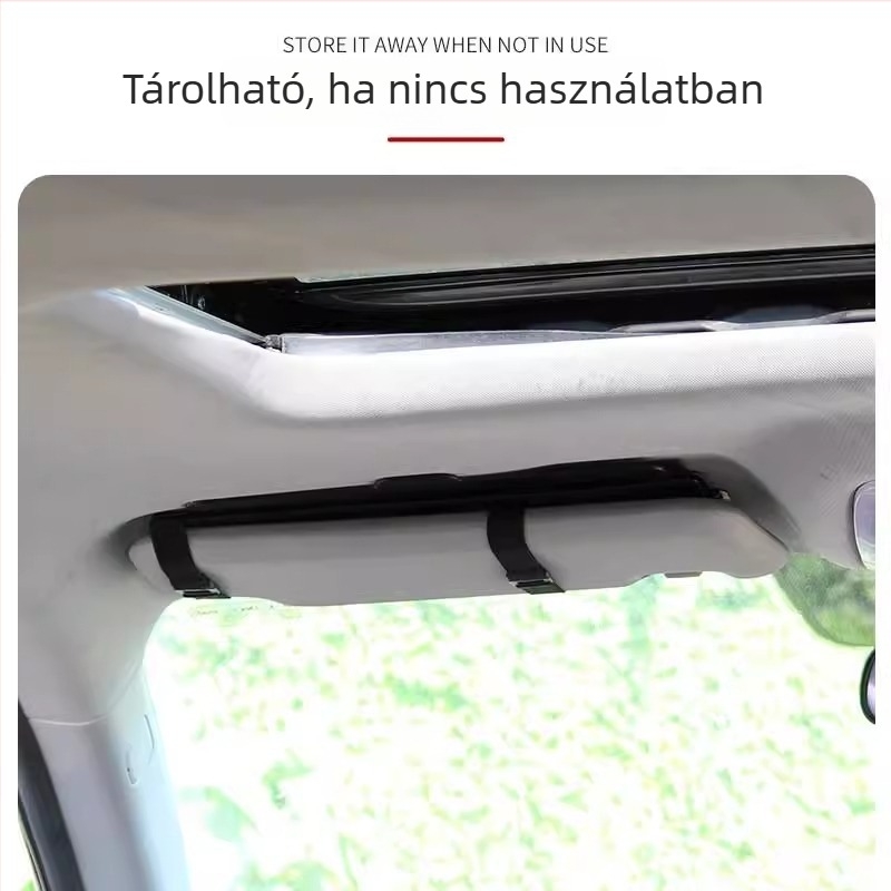 Autó napellenző kiegészítő – teleszkópos a nappali/éjszakai vezetéshez, első szélvédő, PVC