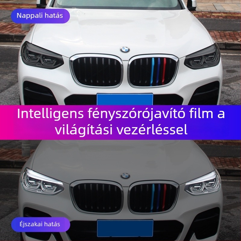 TPU autó lámpa fólia ragasztóval, testreszabható feldolgozás, egyszínes minta, Típus 96, a fényszórók és hátsó világításhoz