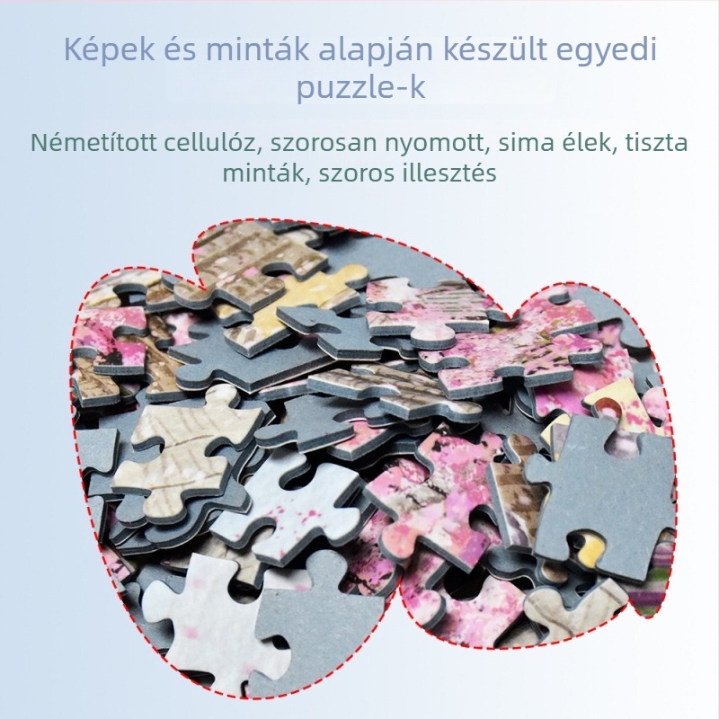 Papírból készült puzzle, sík puzzle, testreszabott a rajzok szerint, színes dobozos csomagolás, HUADADA márka, 15–35 éveseknek