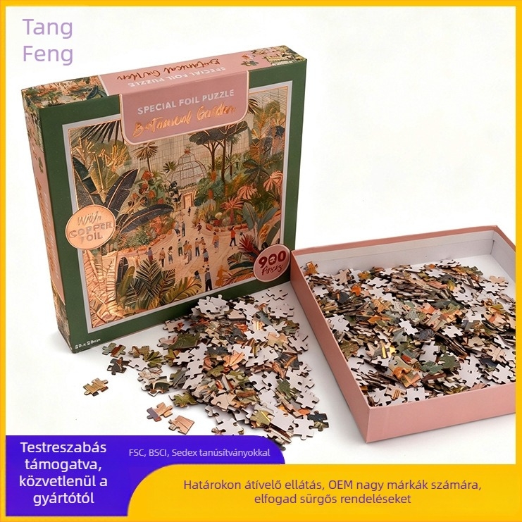 Papírból készült puzzle – sík puzzle, testreszabható, 300/500/1000 darab; 7–14 éveseknek; kreatív játékok
