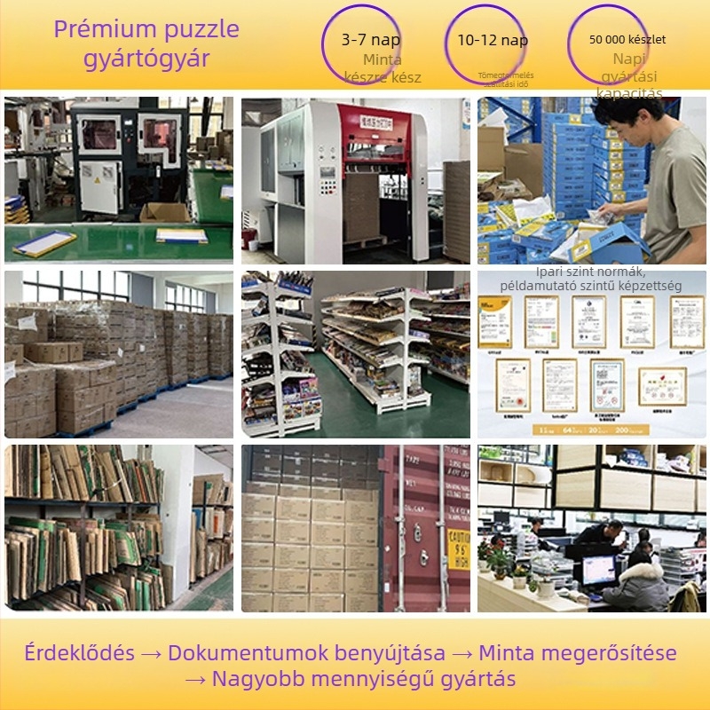 Papírból készült puzzle – sík puzzle, testreszabható, 300/500/1000 darab; 7–14 éveseknek; kreatív játékok