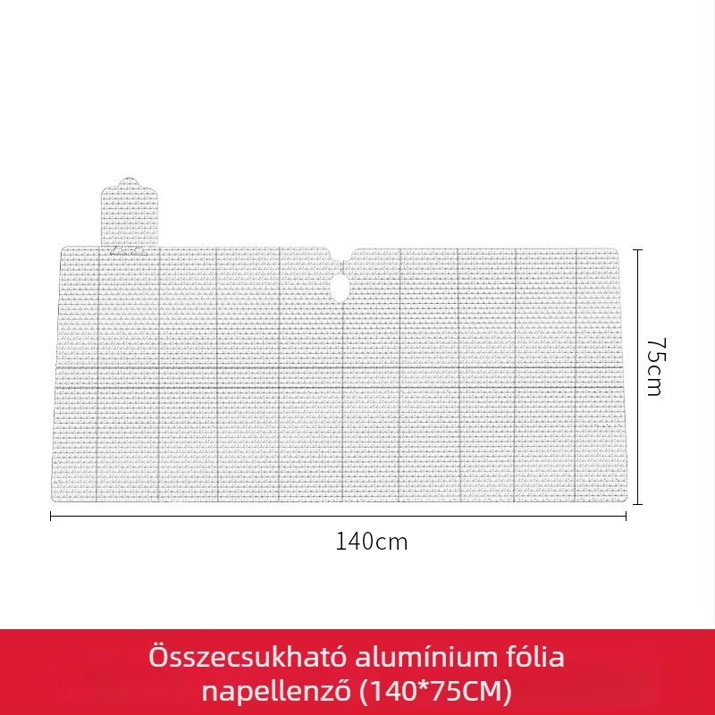 Autóhoz való napszemüvegháló vastagított alumíniumfóliával, hőszigetelés, hordozható napellenző, rögzítés vákuumos kapcsolóval