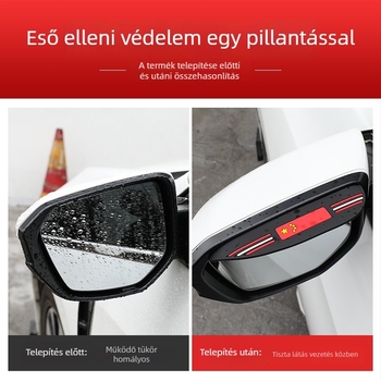 Hátsó tükör esővédő pajzs – PVC anyag, erős tapadás, univerzális kompatibilitás, testreszabható