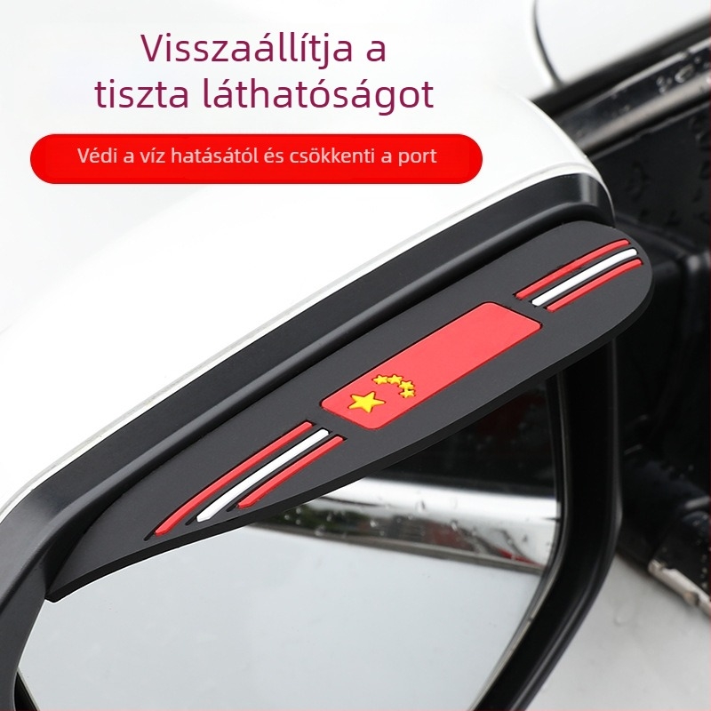 Hátsó tükör esővédő pajzs – PVC anyag, erős tapadás, univerzális kompatibilitás, testreszabható