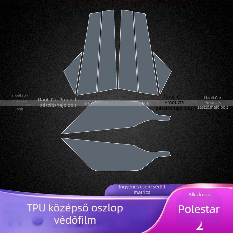 TPU autómatrica középső oszlopra – univerzális, átlátszó védőfilm, hőmérséklet-álló