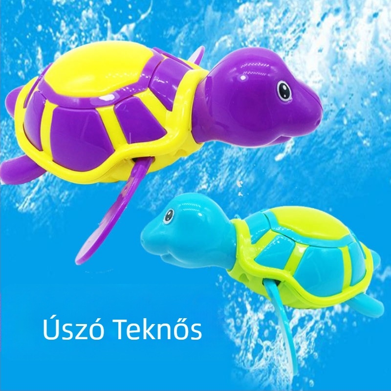 PVC vízben játszó teknős — mechanikus játék babák 0–3 éveseknek, játék a vízben, kaskádos vízijáték