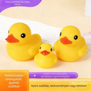 Fürdőjáték kacsa kölyök hanggal, anyag: zománc ragasztó, kor: 15–35 év