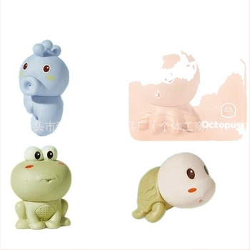 Baba fürdőjáték szóróvízzel – puha PVC tengeri állatok, 0–2 éveseknek, fürdéshez és szülő-gyermek interakcióhoz