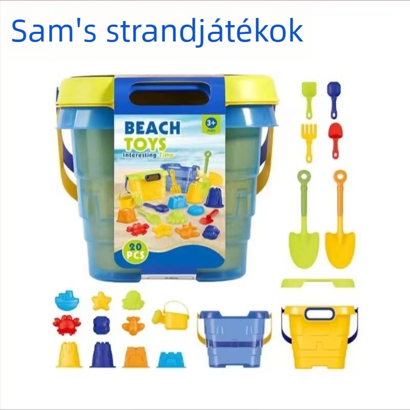 ABS strandjáték – homokozó és vízijáték készlet gyerekeknek, 4–6 évesek